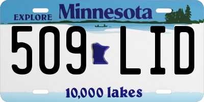 MN license plate 509LID
