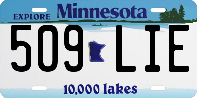 MN license plate 509LIE