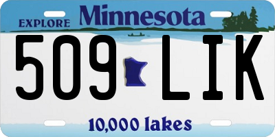 MN license plate 509LIK