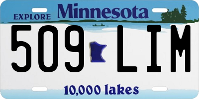 MN license plate 509LIM