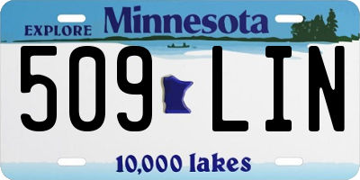 MN license plate 509LIN