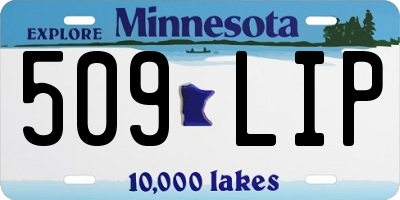 MN license plate 509LIP