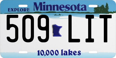 MN license plate 509LIT