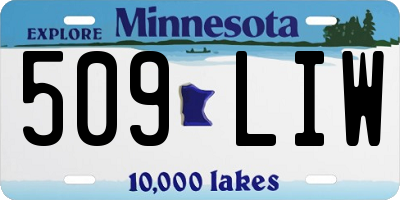 MN license plate 509LIW