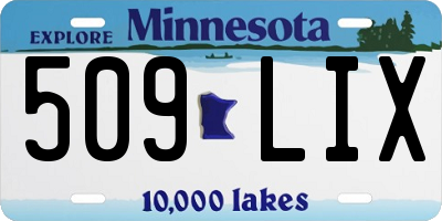 MN license plate 509LIX