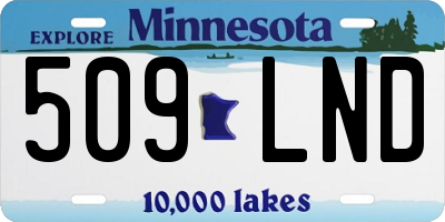 MN license plate 509LND
