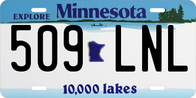 MN license plate 509LNL