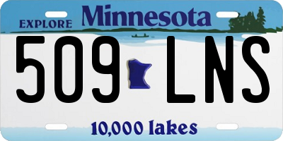 MN license plate 509LNS