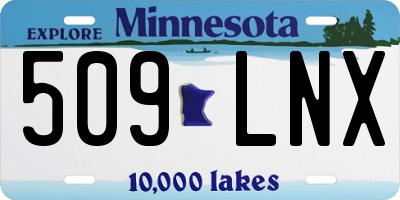 MN license plate 509LNX