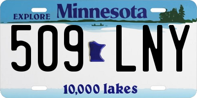 MN license plate 509LNY