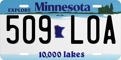MN license plate 509LOA