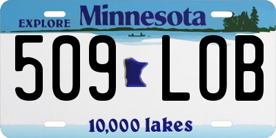 MN license plate 509LOB