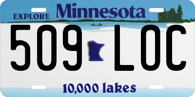 MN license plate 509LOC