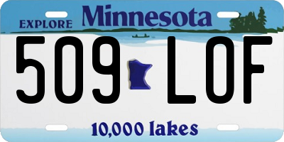 MN license plate 509LOF