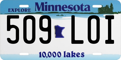 MN license plate 509LOI