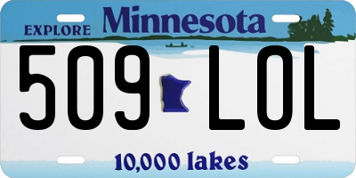 MN license plate 509LOL