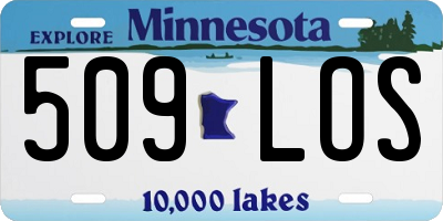 MN license plate 509LOS
