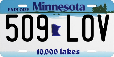 MN license plate 509LOV