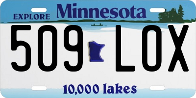 MN license plate 509LOX