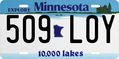 MN license plate 509LOY