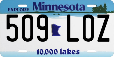 MN license plate 509LOZ
