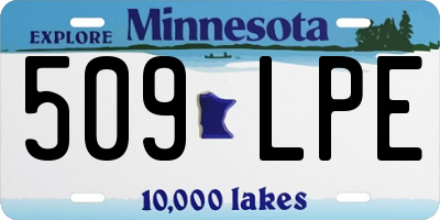 MN license plate 509LPE
