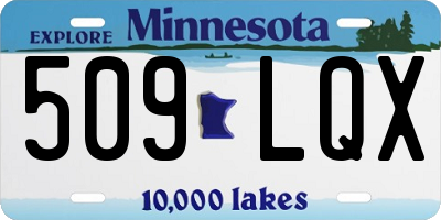 MN license plate 509LQX
