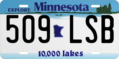 MN license plate 509LSB