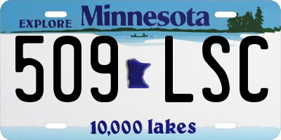 MN license plate 509LSC