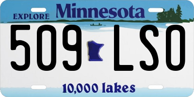 MN license plate 509LSO