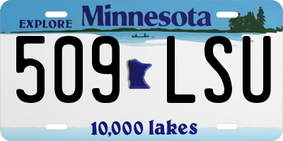 MN license plate 509LSU