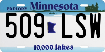 MN license plate 509LSW