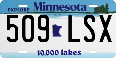 MN license plate 509LSX
