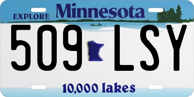 MN license plate 509LSY