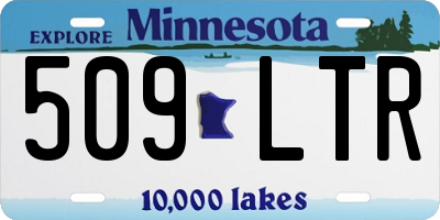 MN license plate 509LTR