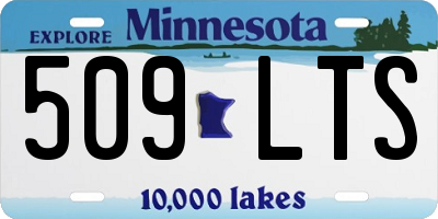 MN license plate 509LTS