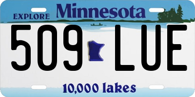 MN license plate 509LUE