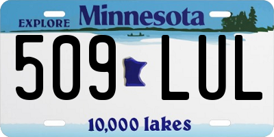 MN license plate 509LUL