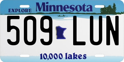 MN license plate 509LUN