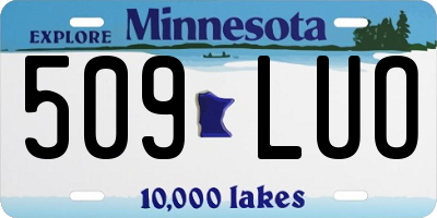 MN license plate 509LUO