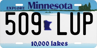 MN license plate 509LUP