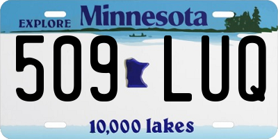 MN license plate 509LUQ