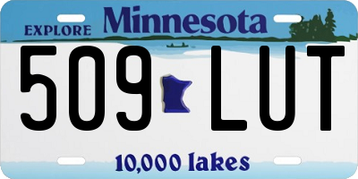 MN license plate 509LUT