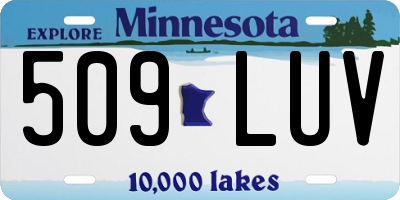 MN license plate 509LUV