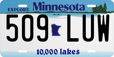 MN license plate 509LUW