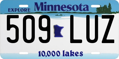 MN license plate 509LUZ