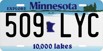 MN license plate 509LYC