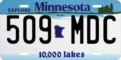 MN license plate 509MDC
