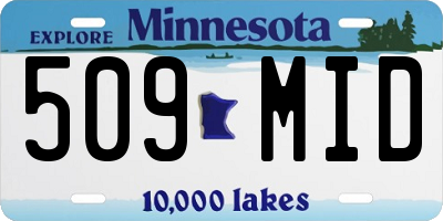 MN license plate 509MID