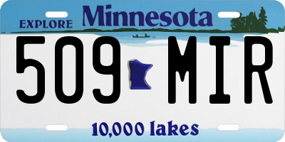 MN license plate 509MIR